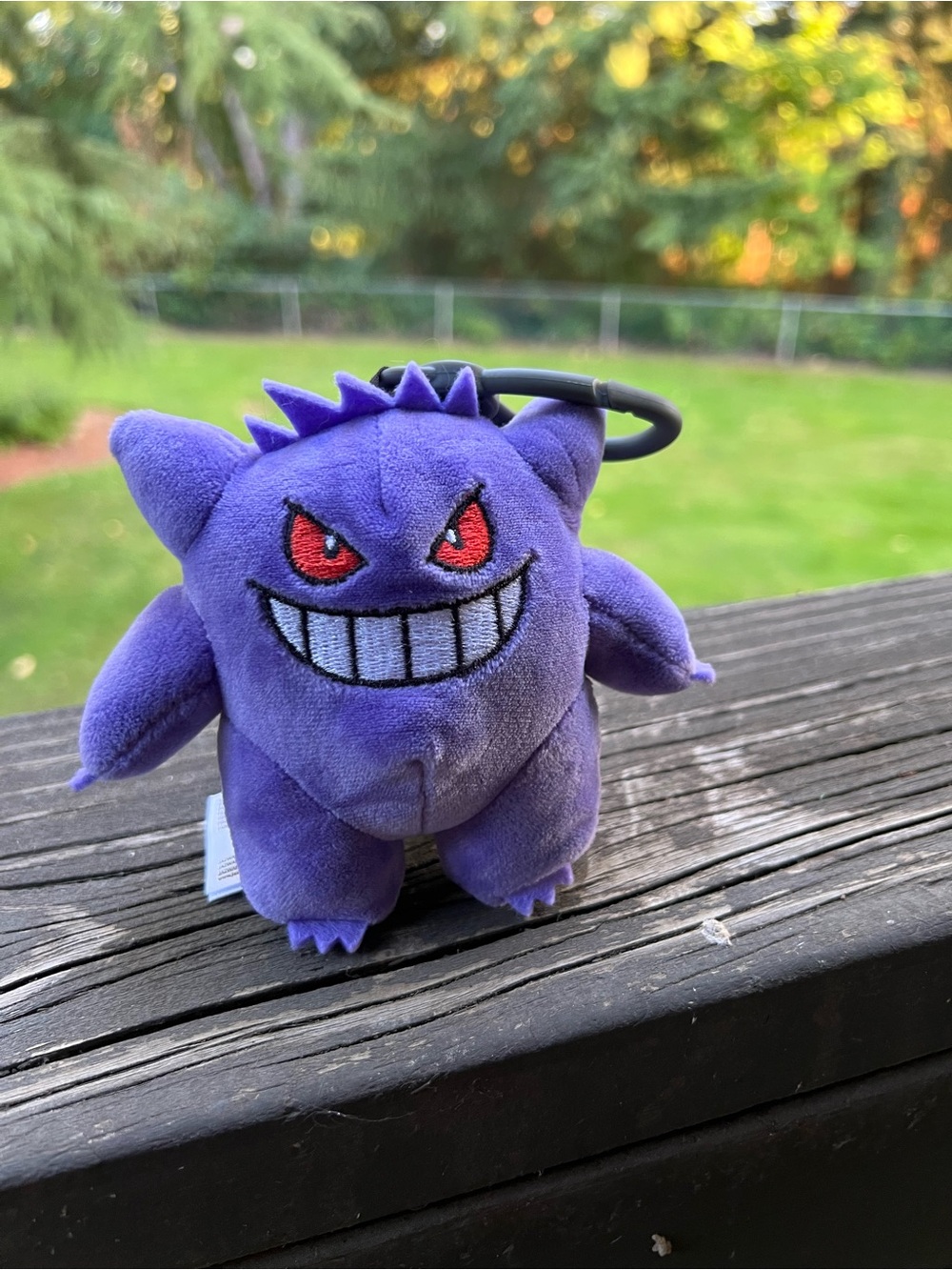 Pokemon Purple Gengar Plush Keyring